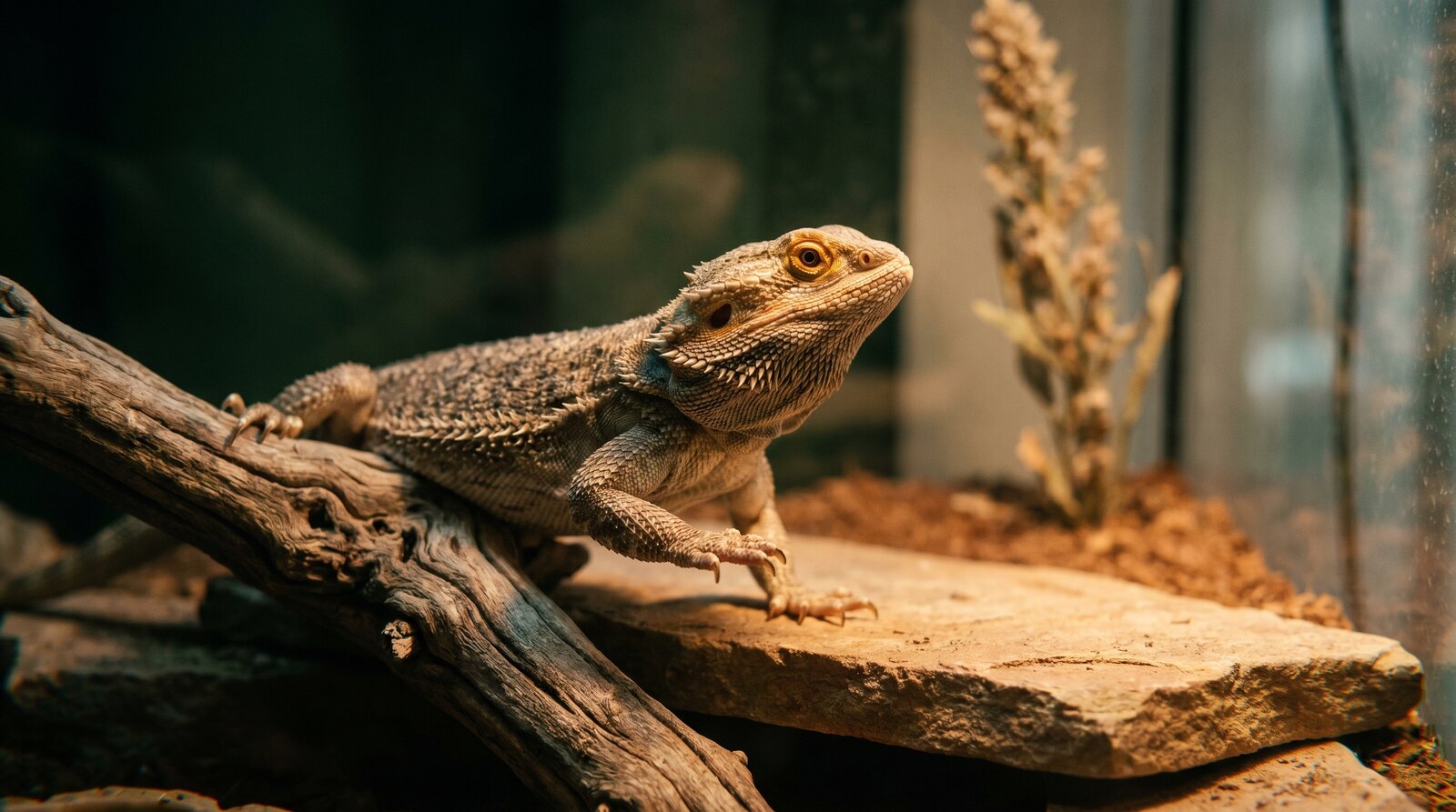 Agama brodata, owadożerny drapieżnik